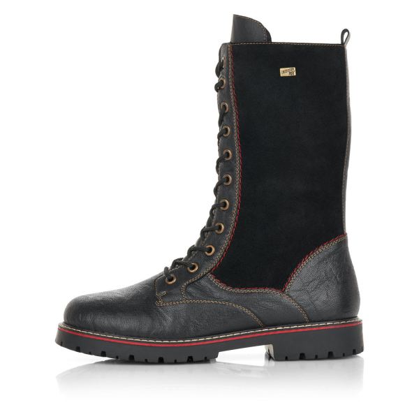 Remonte Synthetic leather Women's mid height boots| D9370 Mid-height BootsFlip Grip - Black | Free Delivery