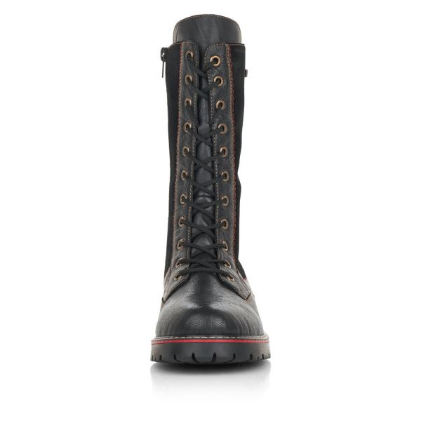 Remonte Synthetic leather Women's mid height boots| D9370 Mid-height BootsFlip Grip - Black | Free Delivery