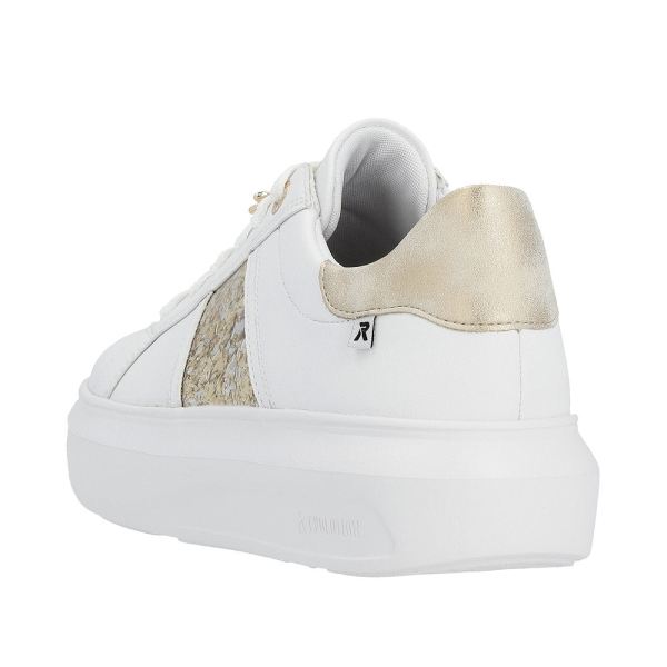 Rieker EVOLUTION Women's shoes | Style W1202 Athletic Lace-up - White Combination | Free Delivery