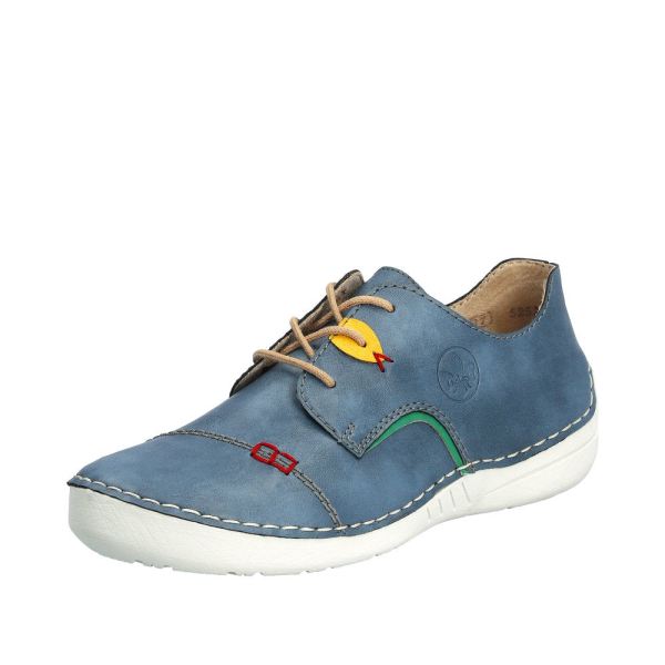 Rieker Women's shoes | Style 52528 Casual Lace-up - Blue | Free Delivery