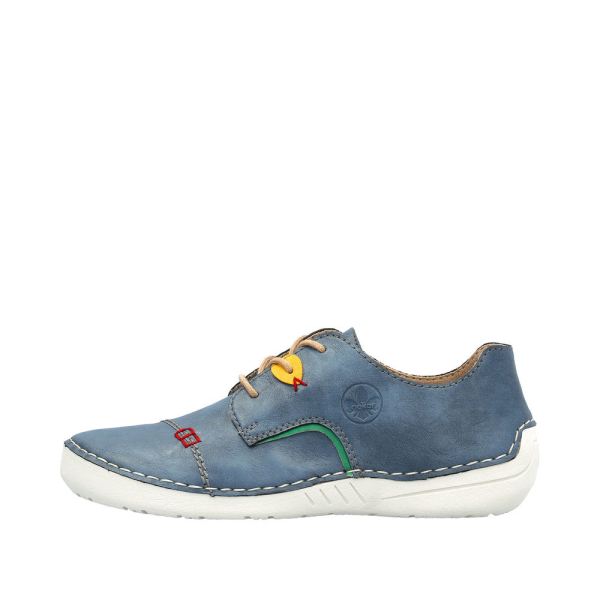 Rieker Women's shoes | Style 52528 Casual Lace-up - Blue | Free Delivery