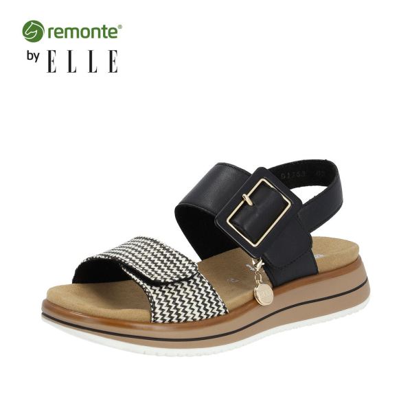 Remonte Women's sandals | Style D1J53 Casual Sandal - Black Combination | Free Delivery
