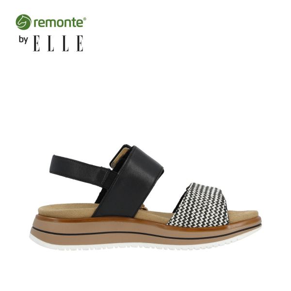Remonte Women's sandals | Style D1J53 Casual Sandal - Black Combination | Free Delivery
