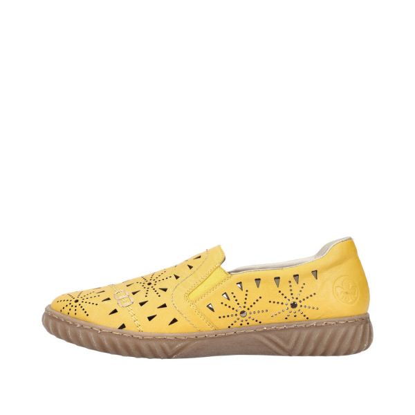 Rieker Women's shoes | Style N0967 Casual Slip-on - Yellow | Free Delivery