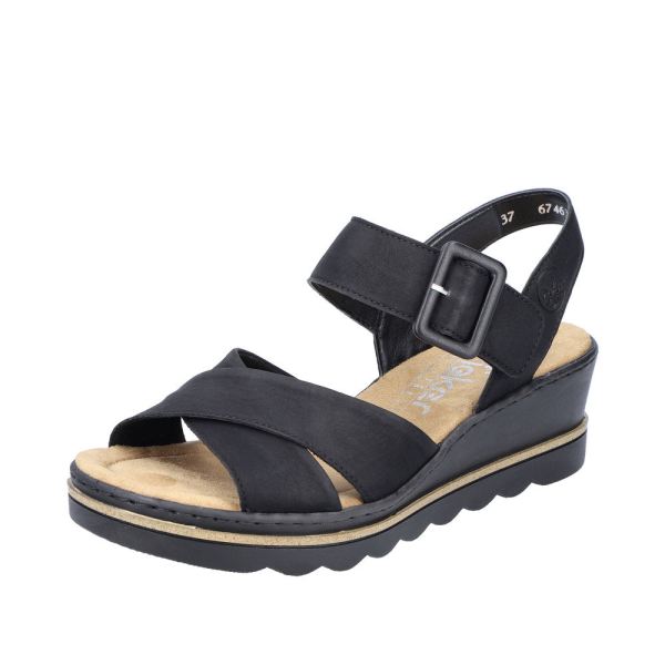 Rieker Women's sandals | Style 67463 Dress Sandal - Black | Free Delivery