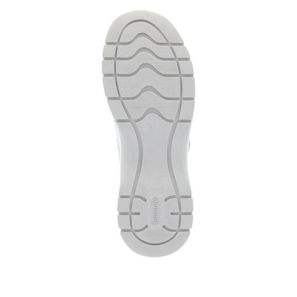 Remonte Women's shoes | Style D0G08 Casual Ballerina with Strap - White Combination | Free Delivery