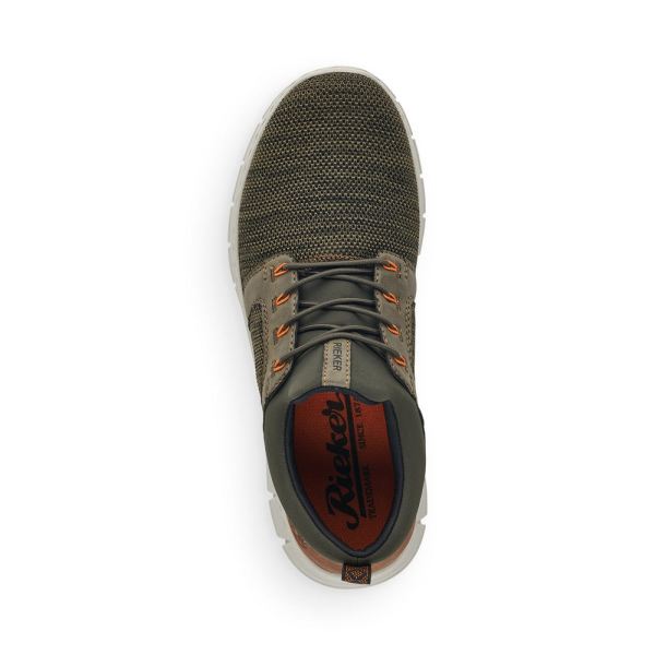 Rieker Men's shoes | Style B7796 Athletic Slip-on - Green | Free Delivery