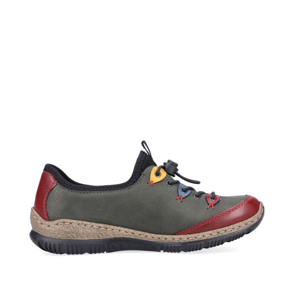 Rieker Synthetic Material Women's shoes| N3271-68 - Green Combination | Free Delivery