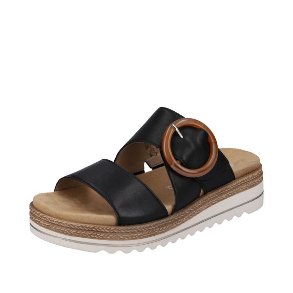 Remonte Women's sandals | Style D0Q51 Casual Mule - Black | Free Delivery