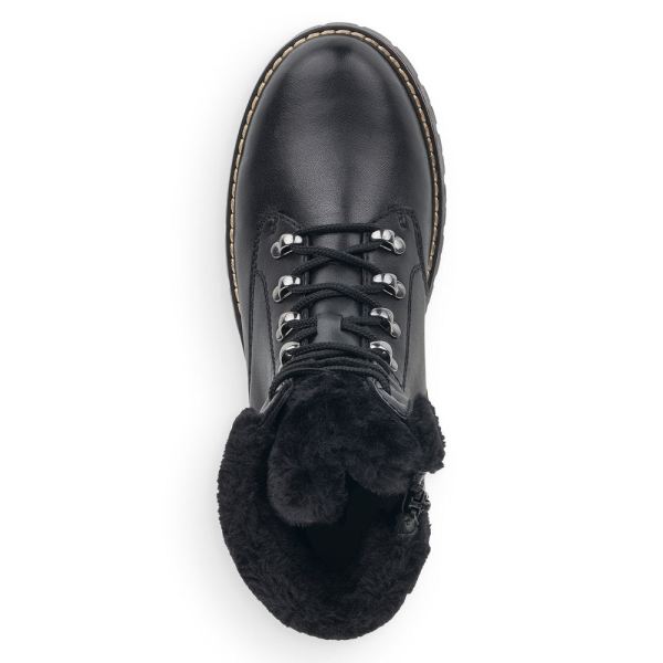 Remonte Leather Women's mid height boots| D9372 Ankle BootsFlip Grip - Black | Free Delivery