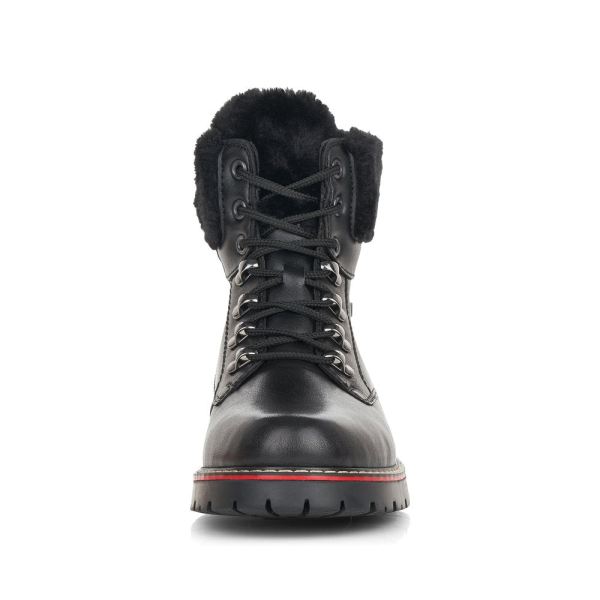 Remonte Leather Women's mid height boots| D9372 Ankle BootsFlip Grip - Black | Free Delivery