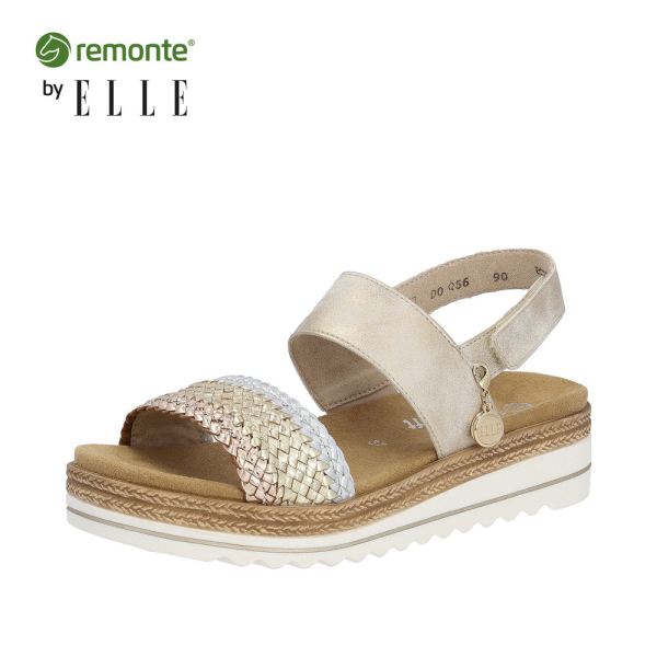 Remonte Women's sandals | Style D0Q56 Casual Sandal - Metallic | Free Delivery