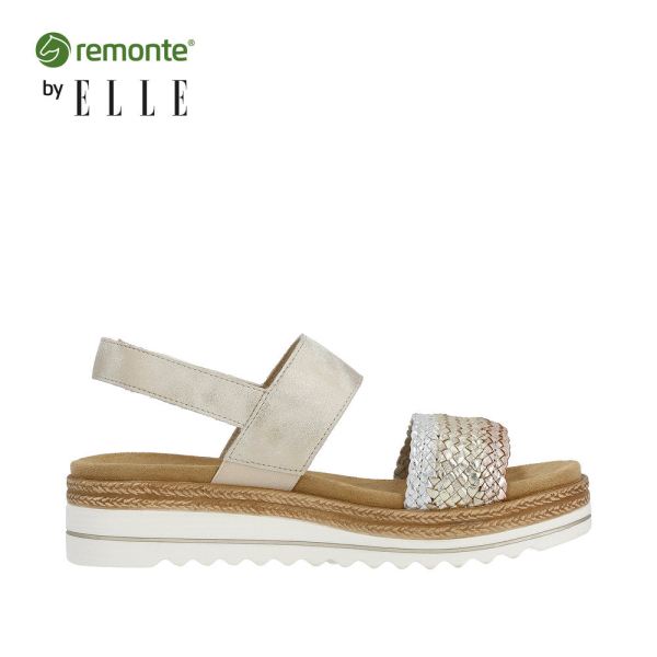 Remonte Women's sandals | Style D0Q56 Casual Sandal - Metallic | Free Delivery