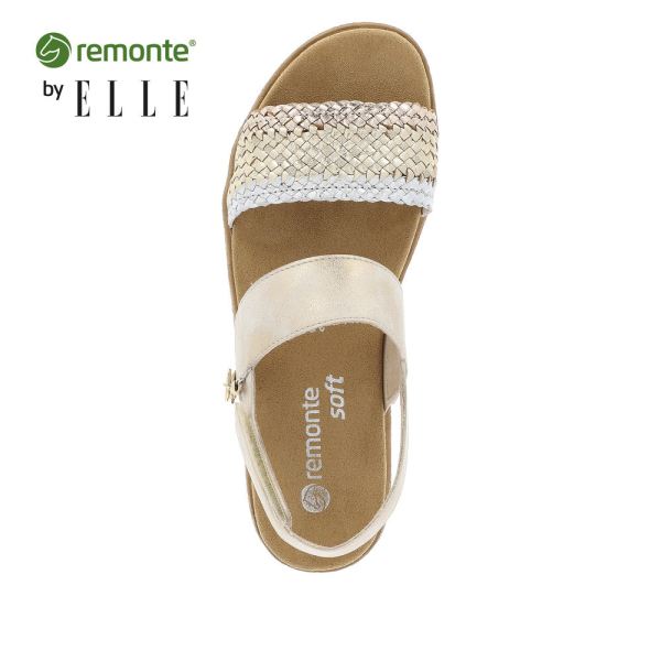 Remonte Women's sandals | Style D0Q56 Casual Sandal - Metallic | Free Delivery