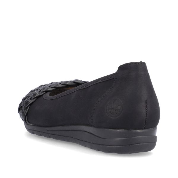 Rieker Women's shoes | Style L9358 Dress Ballerina - Black | Free Delivery