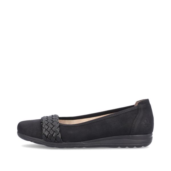 Rieker Women's shoes | Style L9358 Dress Ballerina - Black | Free Delivery