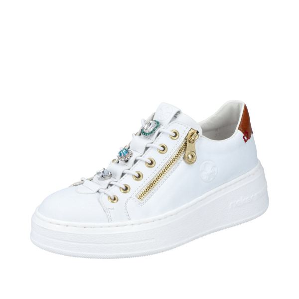 Rieker Women's shoes | Style N5452 Athletic Zipper - White | Free Delivery