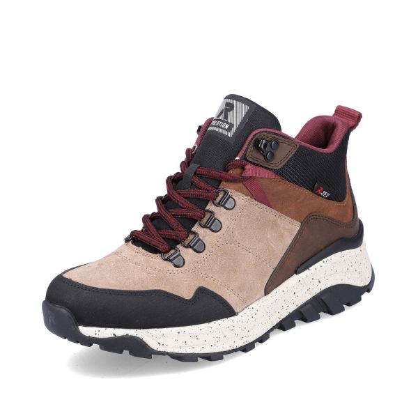 Rieker EVOLUTION Synthetic leather Women's mid height boots| W0062 Ankle Boots - Beige Combination | Free Delivery