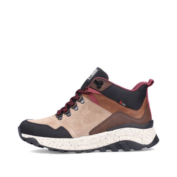 Rieker EVOLUTION Synthetic leather Women's mid height boots| W0062 Ankle Boots - Beige Combination | Free Delivery