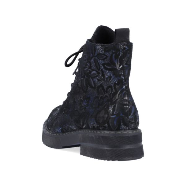 Rieker Synthetic leather Women's Short Boots| 72010-14 Ankle Boots - Blue Combination | Free Delivery