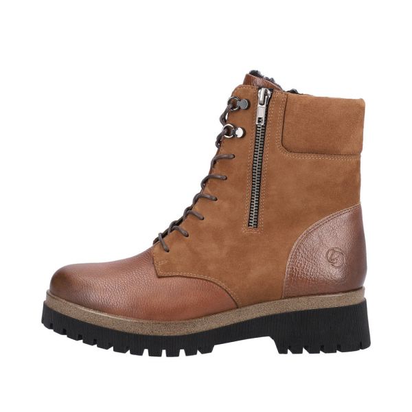 Remonte Suede Leather Women's Mid Height Boots| D1B73 Mid-height Boots - Brown | Free Delivery