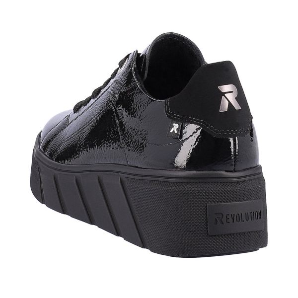Rieker EVOLUTION Women's shoes | Style W0501 Athletic Lace-up - Black | Free Delivery