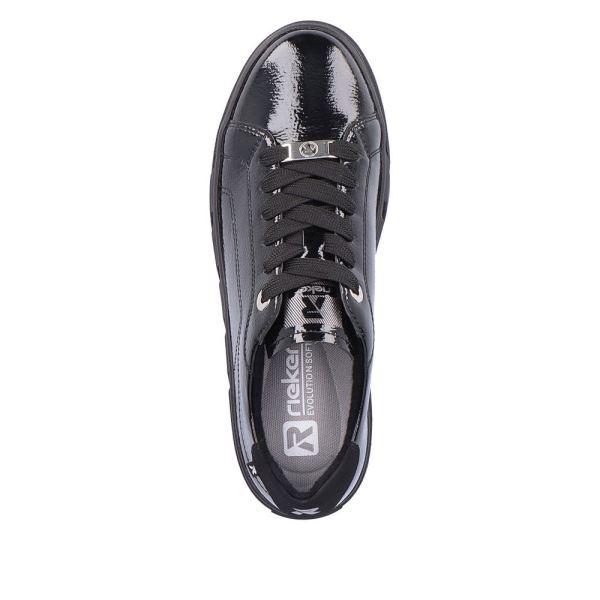 Rieker EVOLUTION Women's shoes | Style W0501 Athletic Lace-up - Black | Free Delivery