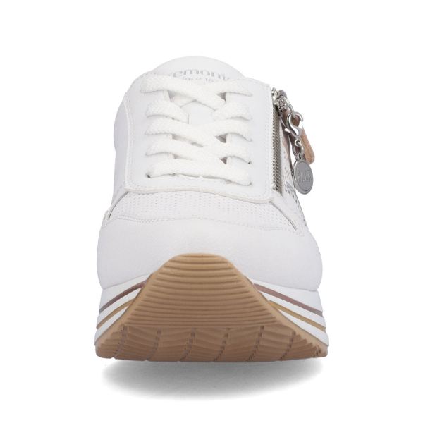 Remonte Women's shoes | Style D1318 Athletic Lace-up with zip - White Combination | Free Delivery