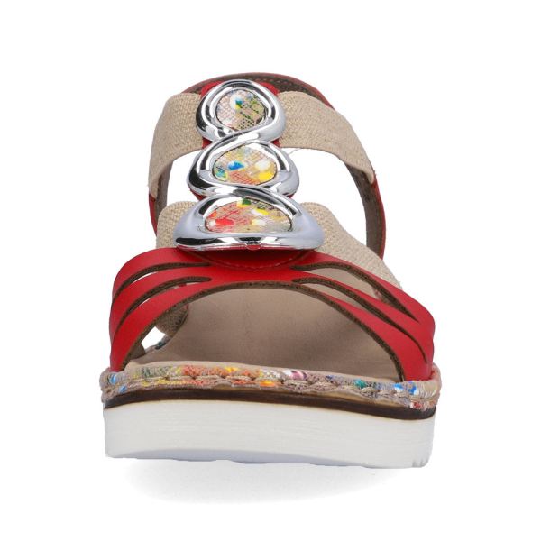 Rieker Women's sandals | Style 679L4 Casual Sandal - Red | Free Delivery