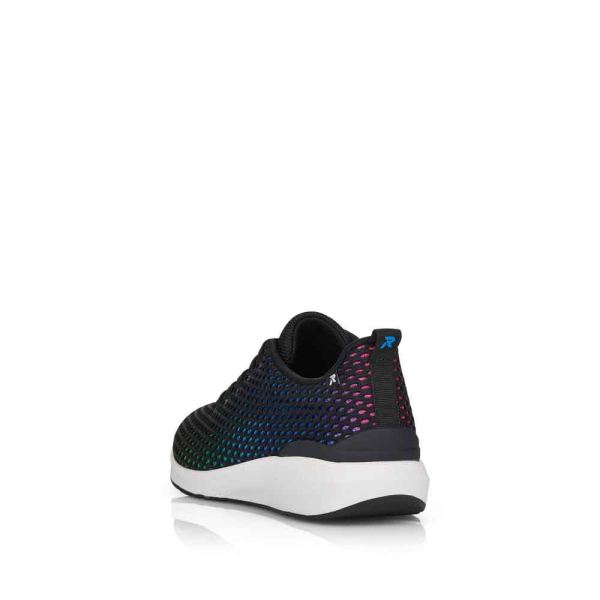 Rieker EVOLUTION Women's shoes | Style 40101 Athletic Lace-up - Black Combination | Free Delivery