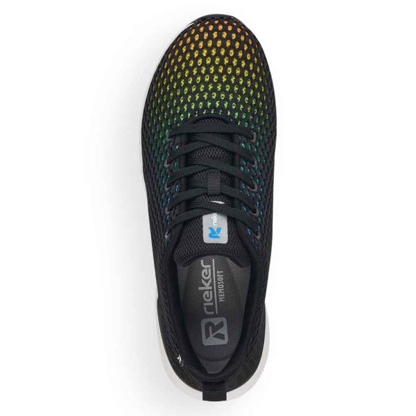 Rieker EVOLUTION Women's shoes | Style 40101 Athletic Lace-up - Black Combination | Free Delivery
