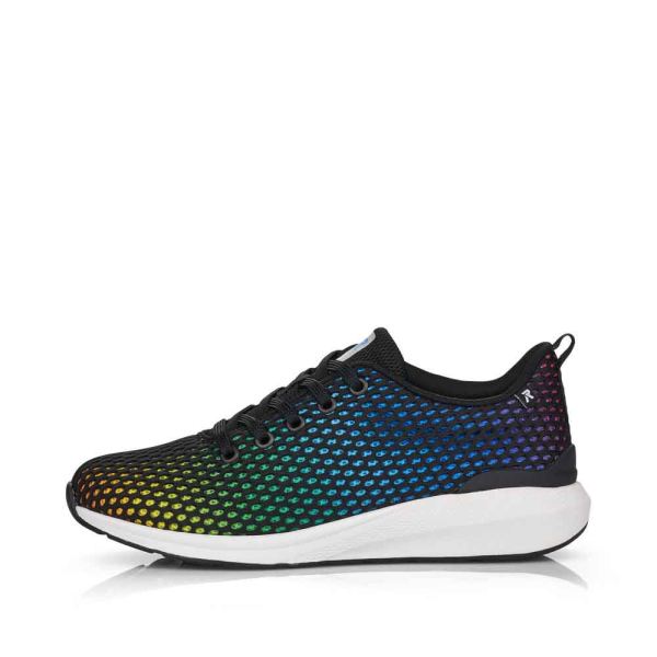 Rieker EVOLUTION Women's shoes | Style 40101 Athletic Lace-up - Black Combination | Free Delivery