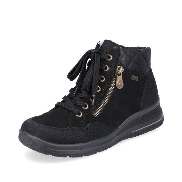 Rieker Synthetic leather Women's short boots| L7701 Ankle Boots - Black | Free Delivery