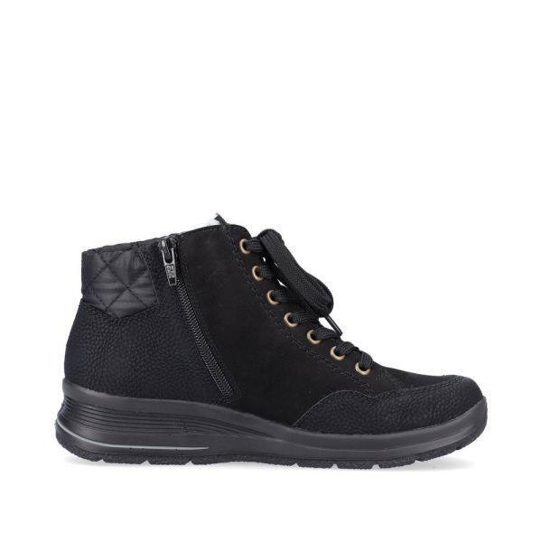 Rieker Synthetic leather Women's short boots| L7701 Ankle Boots - Black | Free Delivery