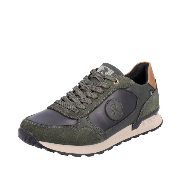 Rieker EVOLUTION Leather Men's shoes | U0305 - Green Combination | Free Delivery