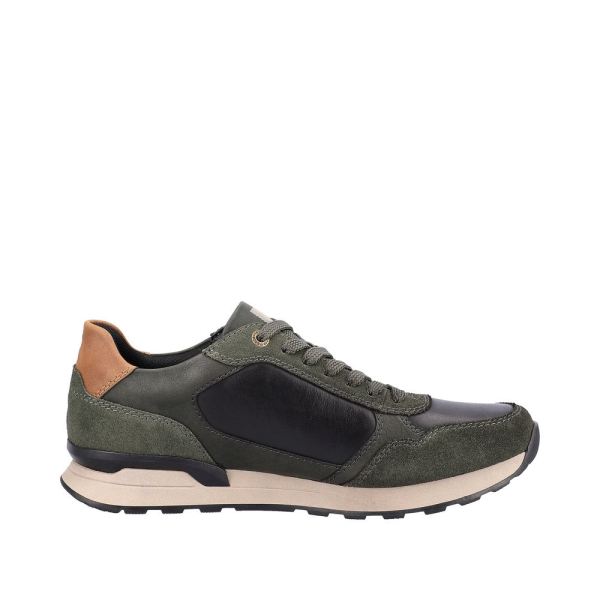 Rieker EVOLUTION Leather Men's shoes | U0305 - Green Combination | Free Delivery