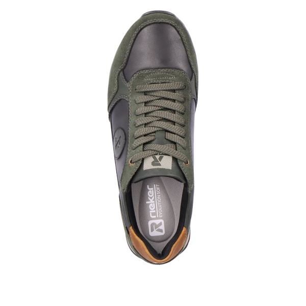 Rieker EVOLUTION Leather Men's shoes | U0305 - Green Combination | Free Delivery