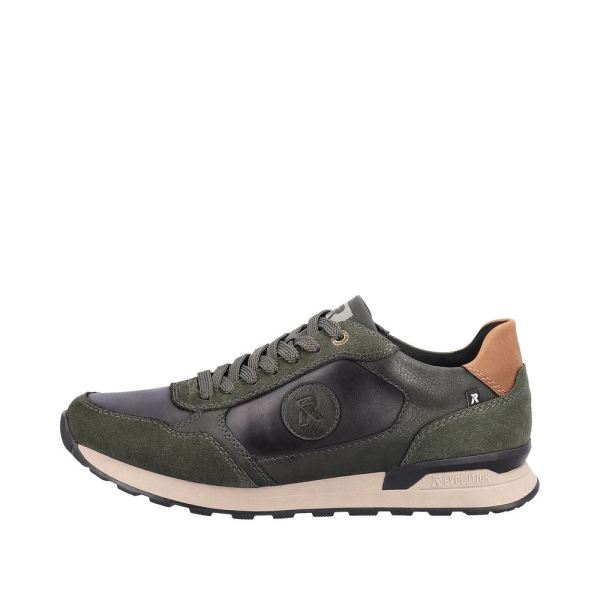 Rieker EVOLUTION Leather Men's shoes | U0305 - Green Combination | Free Delivery