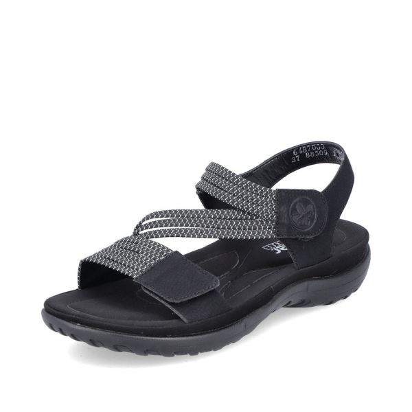 Rieker Women's sandals | Style 64870 Athletic Sandal - Black | Free Delivery