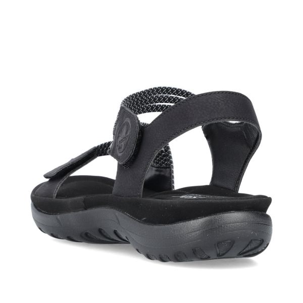 Rieker Women's sandals | Style 64870 Athletic Sandal - Black | Free Delivery