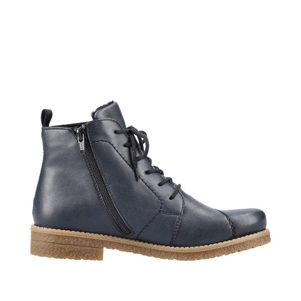 Rieker Synthetic Material Women's short boots| 73500 Ankle Boots - Blue | Free Delivery