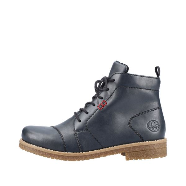 Rieker Synthetic Material Women's short boots| 73500 Ankle Boots - Blue | Free Delivery