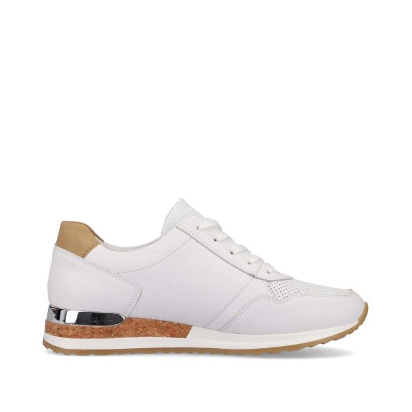 Remonte Women's shoes | Style R2536 Casual Lace-up with zip - White Combination | Free Delivery