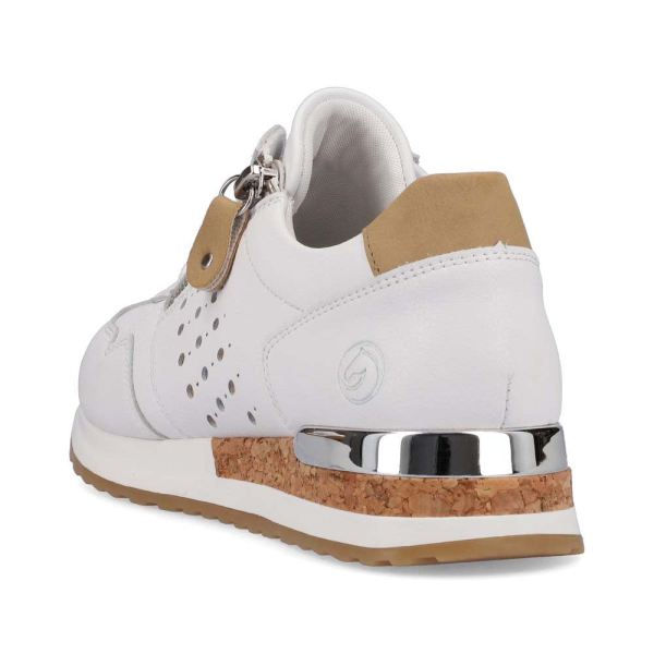 Remonte Women's shoes | Style R2536 Casual Lace-up with zip - White Combination | Free Delivery