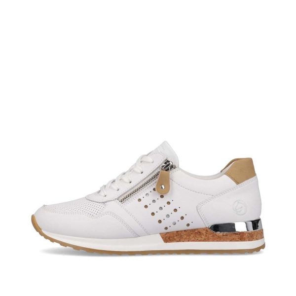 Remonte Women's shoes | Style R2536 Casual Lace-up with zip - White Combination | Free Delivery