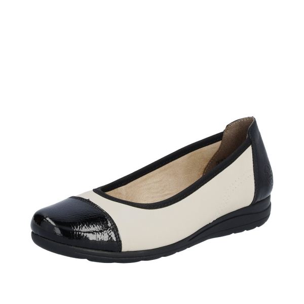 Rieker Women's shoes | Style L9351 Dress Ballerina - Black | Free Delivery