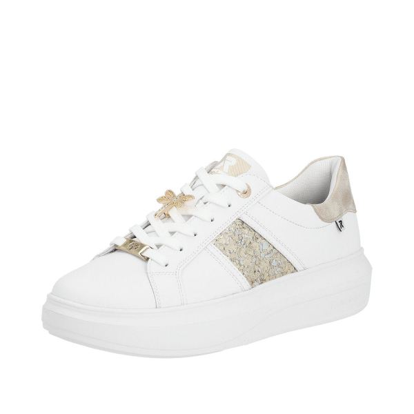 Rieker EVOLUTION Women's shoes | Style W1202 Athletic Lace-up - White Combination | Free Delivery