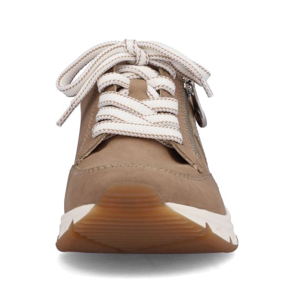 Rieker Women's shoes | Style 48133 Athletic Lace-up with zip - Beige | Free Delivery