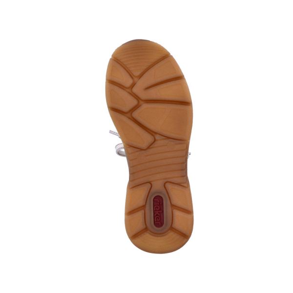 Rieker Women's shoes | Style 48133 Athletic Lace-up with zip - Beige | Free Delivery