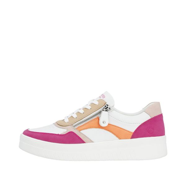 Remonte Women's shoes | Style D0J01 Athletic Lace-up with zip - Pink | Free Delivery